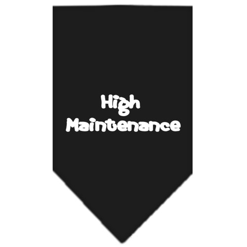 High Maintenance Screen Print Bandana Black Large